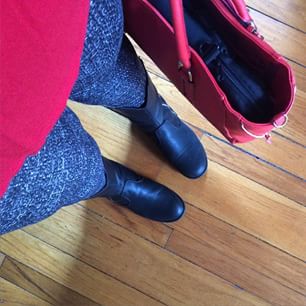I like when I match, even if I'm only going to the library to work in the quiet. #ootd #newboots #stelladotstyle