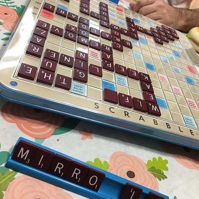 Easter Scrabble for the win. (I just played MORON 😂.) #scrabble #imakemyselflaugh