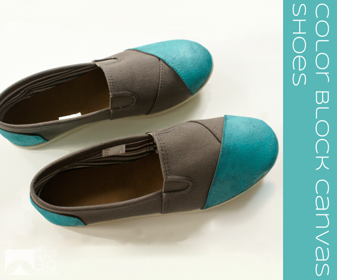 DIY Color Block Canvas Shoes | In The Next 30 Days