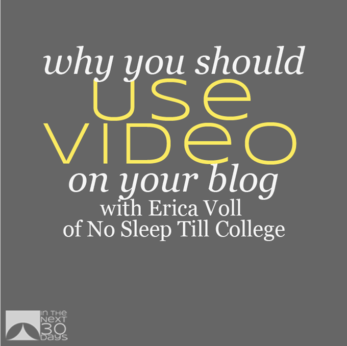 Why You Should Use Video on Your Blog with Ercia Voll | In The Next 30 Days